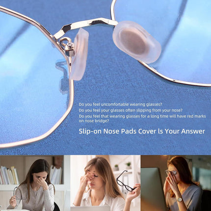 12PCS Soft Eyeglass Nose Pads Cover, Silicone Eyeglass Nose Pads Glasses Repair Kit, 3.35x0.67 Inch Anti-Slip Glasses Nose Piece/Eyewear Protective Cover Eye Pad for Nose Bridge