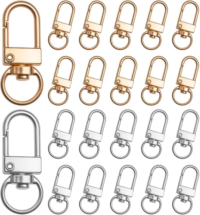 20Pcs 1.26 x 0.39 Inch Swivel Snap Key Chain Clip Hook Small Metal Lobster Claw V1258-DP02-D-395