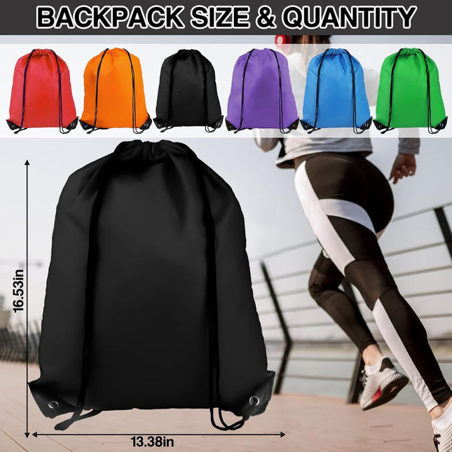 Drawstring Backpack 6 Colors Drawstring Bags Draw String Back Bag Drawstring Bags Bulk for Sports Gym – product detail