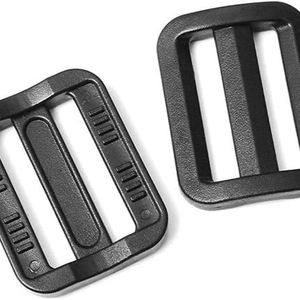 CooBigo 12 Pack Plastic Buckles for Straps 1 Inch Tri-Glide Slide, Plastic Slide Clip Heavy Duty Adjustable Webbing Tri-glides Slider Buckle for Backpack Straps Dog Collar Harness