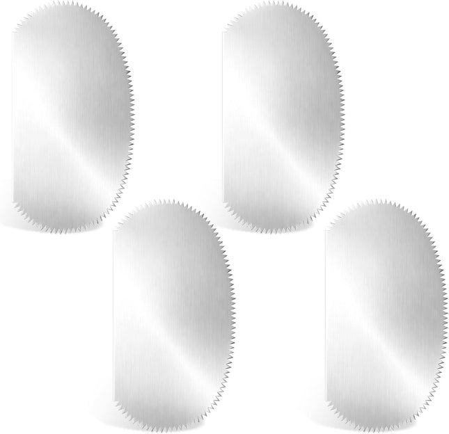 Stainless Steel Clay Scraper 4PCS Silver Steel Pottery Clay Ribs Tools/Ribs Stainless Steel