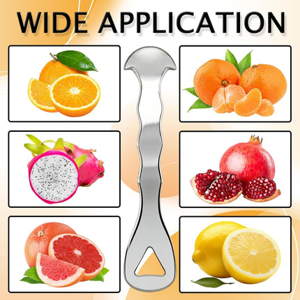 6PCS Stainless Steel Orange Peeler tool, 2.76x1.06x0.11'' Orange/Lemon/Grapefruit Effortless Fruit Peelers for Home, Multi-Functional Citrus Peeler for Kitchen, making fruit preparation quick, easy