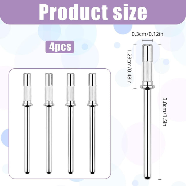 4PCS 3/32 Shank Mandrel Nail Drill Bits Small Sanding Bands Nail Drill Bits 3mm Mini – product detail