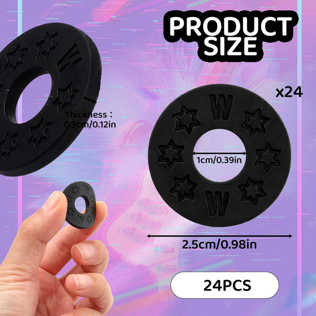 12Pair Rubber Strap Locks For Guitar 0.98'' Guitar Strap Blocks/Silicone Strap Locks Guitar Blocks – product detail