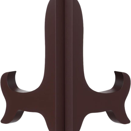 2 Pcs 3.94in Wooden Easel Plate Holder, Decorative Wooden Display Stand, Folding Small Easels for Display, Brown Small Picture Stands for Display Picture Frame Book Dish Artwork Easels