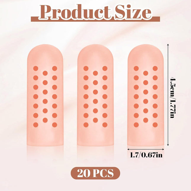 20PCS Gel Finger Cots with Air Holes Silicone Finger Protectors Fingers Covers for Wounds – product detail