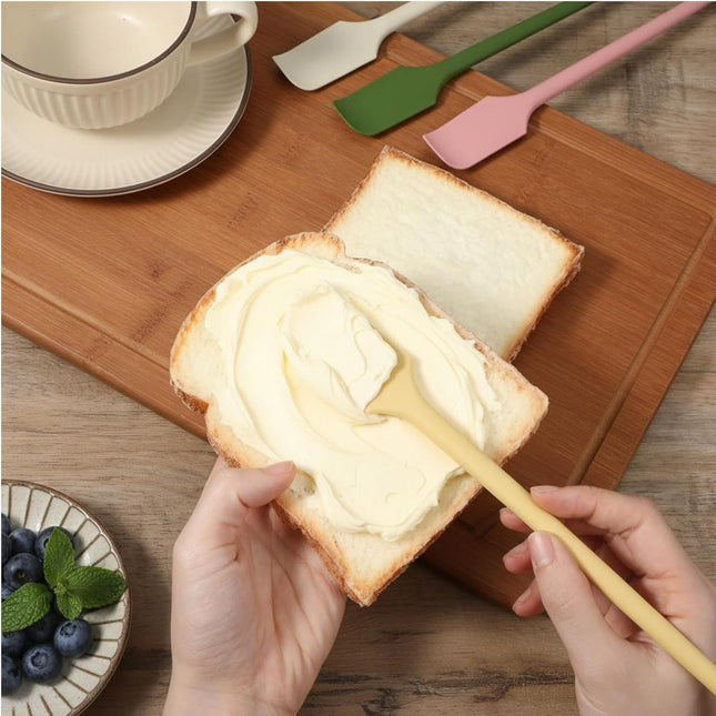 4 Pcs Long Dual-End Silicone Spatula Small Spatula & Stirring Spoons for Jam Jars & Makeup (10.43 – product detail