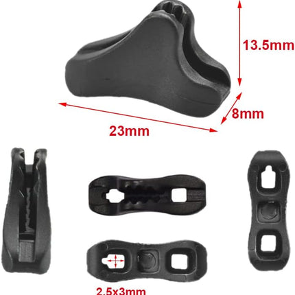 CooBigo 12Pack Ultralight Guyline Tensioners Tent Guyline Cord Rope Adjuster for Outdoor Camping Hiking Tent Tarp Canopy Shelter (Black), FLC554-B