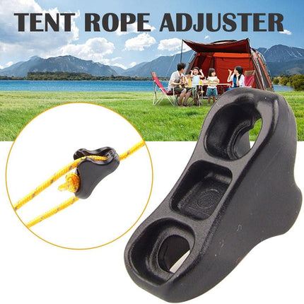 CooBigo 12Pack Ultralight Guyline Tensioners Tent Guyline Cord Rope Adjuster for Outdoor Camping Hiking Tent Tarp Canopy Shelter (Black), FLC554-B