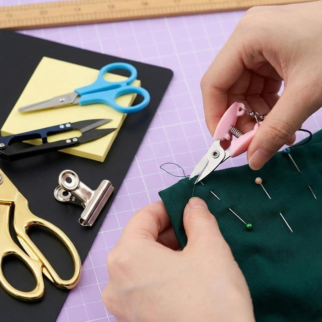 5 Pcs Mini Scissors with Cover Portable Travel Scissors Tiny Sewing Scissor Multifunctional Micro Snips – product detail