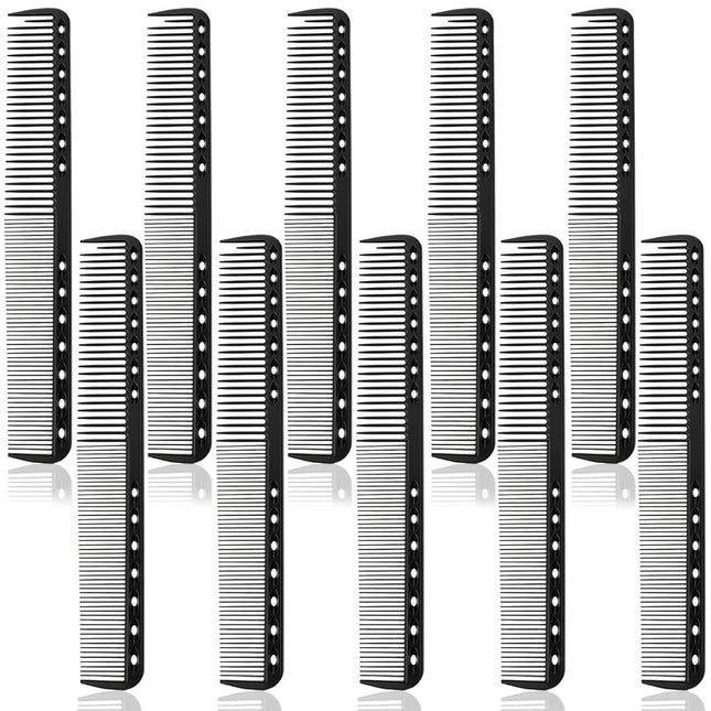 10PCS Cutting Combs for Hair Stylist Carbon Fiber Hair Combs Fine Tooth Comb Barber Comb V1258-DP02-D-467