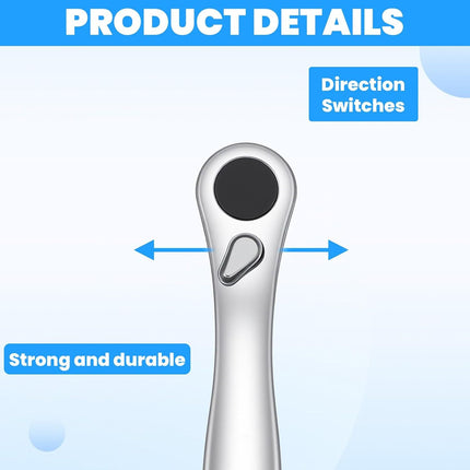 Mini 1/4 Ratchet Wrench, Reversible Stubby Ratchet, Oval Head Socket Wrench, Steel Quarter Inch Compact Socket Wrenches for Tight Spaces