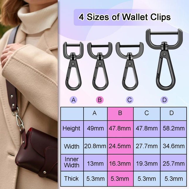 CooBigo 4Pack 5/8 Inch Detachable Snap Hook Swivel Clasp Metal Swivel Lobster Claw Clasps for Paracord – product detail