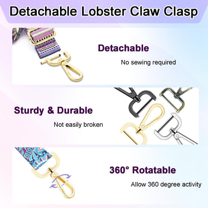 CooBigo 4Pack 5/8 Inch Detachable Snap Hook Swivel Clasp, Metal Swivel Lobster Claw Clasps for Paracord Lanyard, Purse Strap Clips Extender Hardware, Backpack Pendant, Pets Collar Accessory (Black)