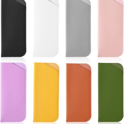 8 Pack Soft Glasses Case, 6.89 X 2.95 Inch Soft Leather Glasses Pouch, Portable Thin Eyeglasses Case for Women Men Travelling Reading