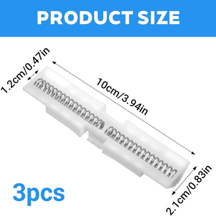 3 Pcs Bifold Door Spring Slide Rail, PET Bi-Fold Door Slide Guide, White Top Track Guide for Bi-Fold Closet Doors and Folding Doors, Easy to Install Bifold Closet Door Replacement Hardware