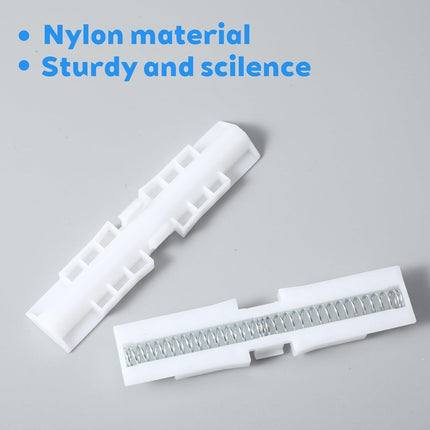 3 Pcs Bifold Door Spring Slide Rail, PET Bi-Fold Door Slide Guide, White Top Track Guide for Bi-Fold Closet Doors and Folding Doors, Easy to Install Bifold Closet Door Replacement Hardware