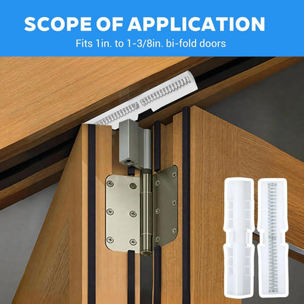 3 Pcs Bifold Door Spring Slide Rail, PET Bi-Fold Door Slide Guide, White Top Track Guide for Bi-Fold Closet Doors and Folding Doors, Easy to Install Bifold Closet Door Replacement Hardware