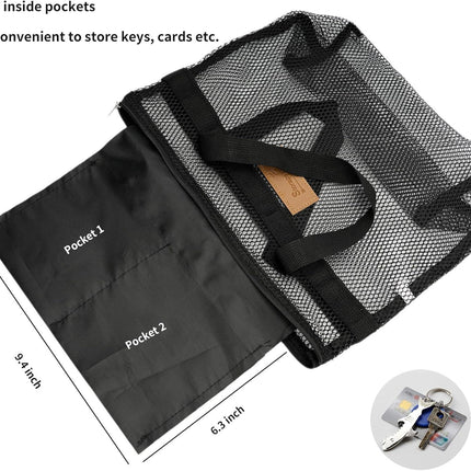 Mesh Shower Caddy Bag Portable Hanging Toiletry and Bath Organizer with Zipper for Travel, Gym, Camping, College Dorms, Beach