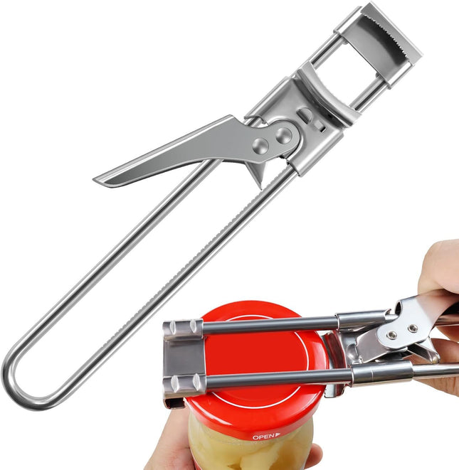 Bottle Opener & Jar Opener for Weak Hands Adjustable Stainless Steel Can Opener Multifunctional Jar