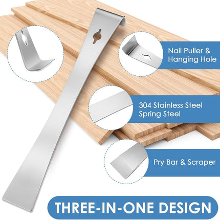 Pry Bar Scraper,10" Stainless Steel Pry Bar for Prying,Pulling,Lifting,Scraping