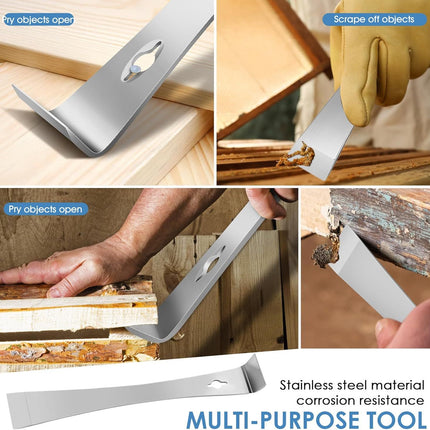 Pry Bar Scraper,10" Stainless Steel Pry Bar for Prying,Pulling,Lifting,Scraping