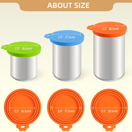 4 PCS Pet Food Can Lids, Silicone Cat Dog Food Can Covers Lids, Universal Size, One fit 3 Standard Size Food Cans, Reusable and Washable Pet Food Covers (light blue, turquoise, pink, yellow)