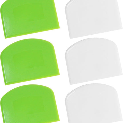 6 PCS Dough Scraper,Dough Cutter Bench Scraper for Bread Cake Dough Fondant Icing