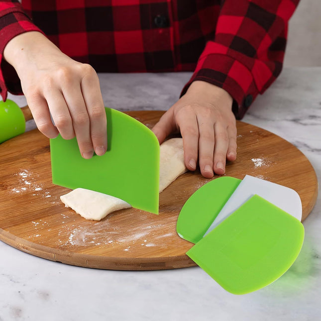 6 PCS Dough Scraper Dough Cutter Bench Scraper for Bread Cake Dough Fondant Icing – product detail