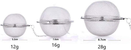 3pcs Stainless steel fine mesh seasoning ball kitchen soup spice stew filter kitchen tool metal tea bag tea ball (3pcs Round Shape),Silver,5cm/6cm/7cm