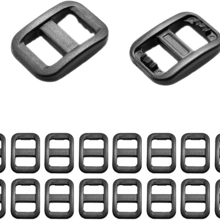 CooBigo Webbing Plastic Slider Tri-Glide Adjust Buckles for Cat Dog Collar Backpack Straps