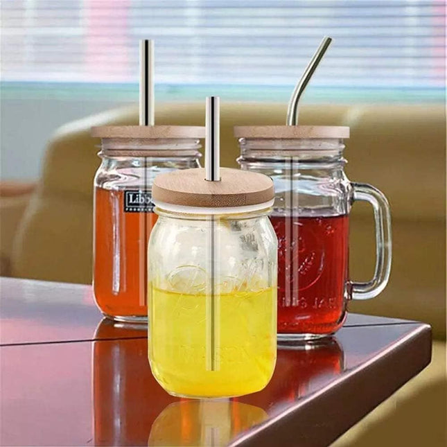 4 Pack 86mm Wide Mouth Bamboo Mason Jar Lids with Straw Hole Reusable Bamboo Caps Leak-Proof Glass Canning – product detail