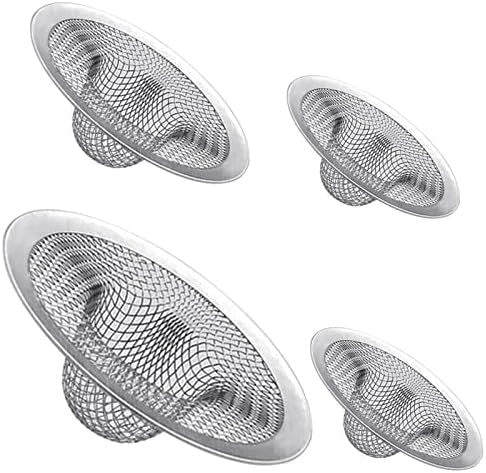 4PCS Heavy Duty Stainless Steel Sink Strainer Sink Basket Set Fits Most Kitchen Sinks 4.5'' Bathroom Sinks – product detail
