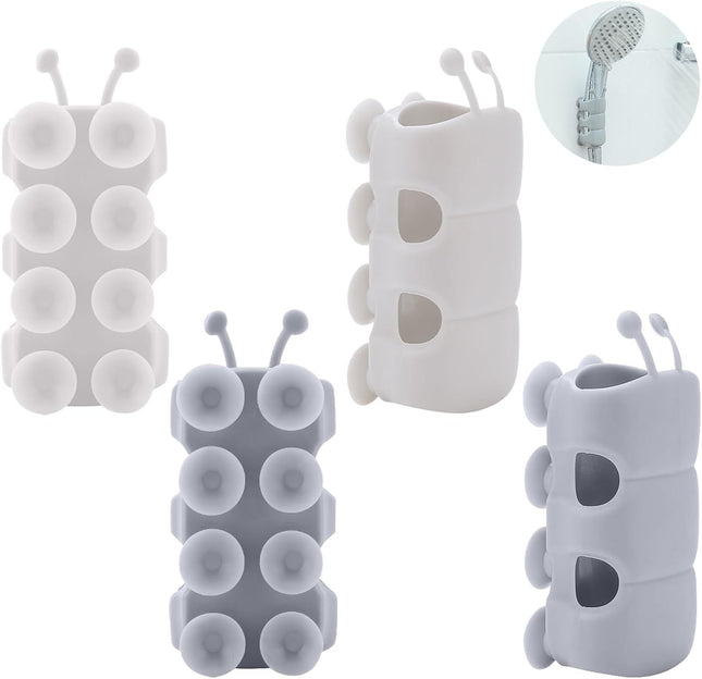 4 Pcs Silicone Shower Head Holder Universal Relocatable Shower Head Suction Cup Holder Wall Mount