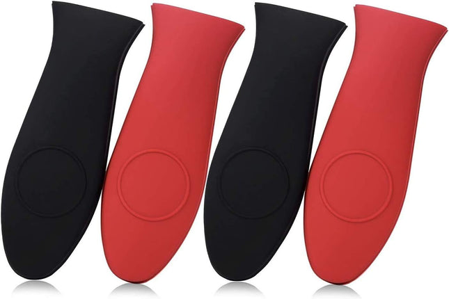 4 Packs Silicone Hot Handle Holder Kitchen Heat Resistant Fry Pan Milk Pot Sleeve Grip V1258-DP02-D-545