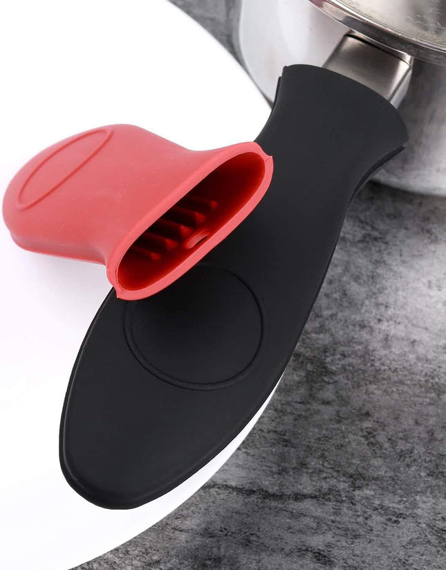 4 Packs Silicone Hot Handle Holder Kitchen Heat Resistant Fry Pan Milk Pot Sleeve Grip – product detail