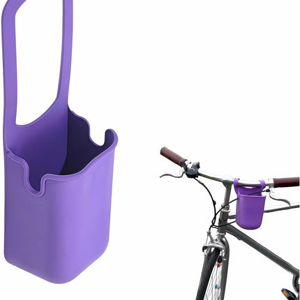 Universal Foldable Silicone Cup Holder Dual-Open Design fits Most Bottles&Cups.Leak-Proof, Food-Grade Silicone,Easy to Clean.for Adults&on Bikes,Walks,Outdoors.Secure,Foldable,Hands-Free Convenience