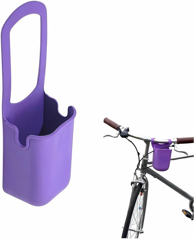 Universal Foldable Silicone Cup Holder Dual-Open Design fits Most Bottles & Cups.Leak-Proof