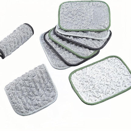 10Pack Scrubber Sponge for Dishes, Pans & Grease - Dual-Side Non-Scratch, Super Absorbent, Heat Resistant - Strong Cleaning Power for Kitchen, Glass, Stove (Color Random)