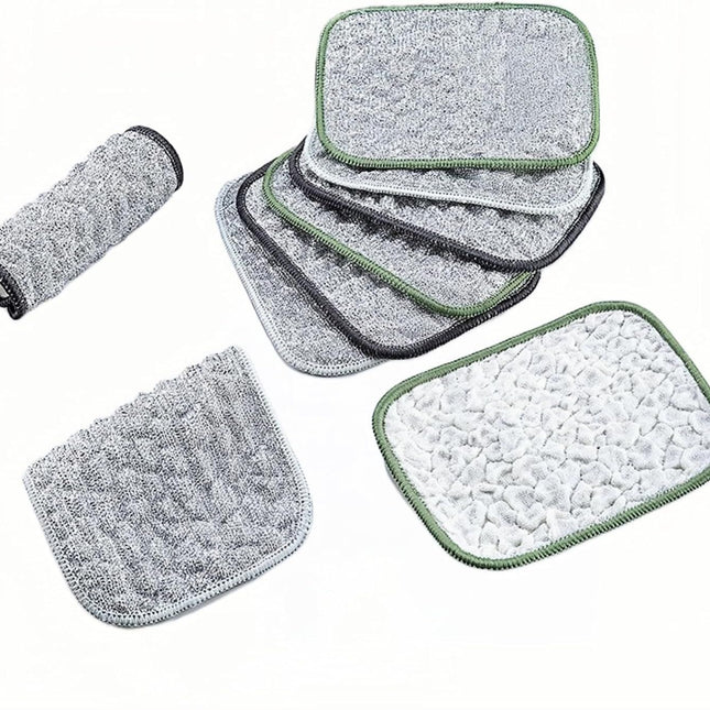10Pack Scrubber Sponge for Dishes, Pans & Grease - Dual-Side Non-Scratch, Super Absorbent, Heat Resistant - Strong Cleaning Power for Kitchen, Glass, Stove (Color Random)