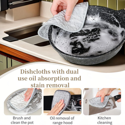 10Pack Scrubber Sponge for Dishes, Pans & Grease - Dual-Side Non-Scratch, Super Absorbent, Heat Resistant - Strong Cleaning Power for Kitchen, Glass, Stove (Color Random)