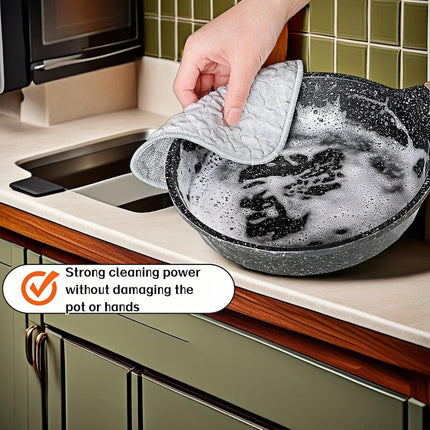 10Pack Scrubber Sponge for Dishes, Pans & Grease - Dual-Side Non-Scratch, Super Absorbent, Heat Resistant - Strong Cleaning Power for Kitchen, Glass, Stove (Color Random)