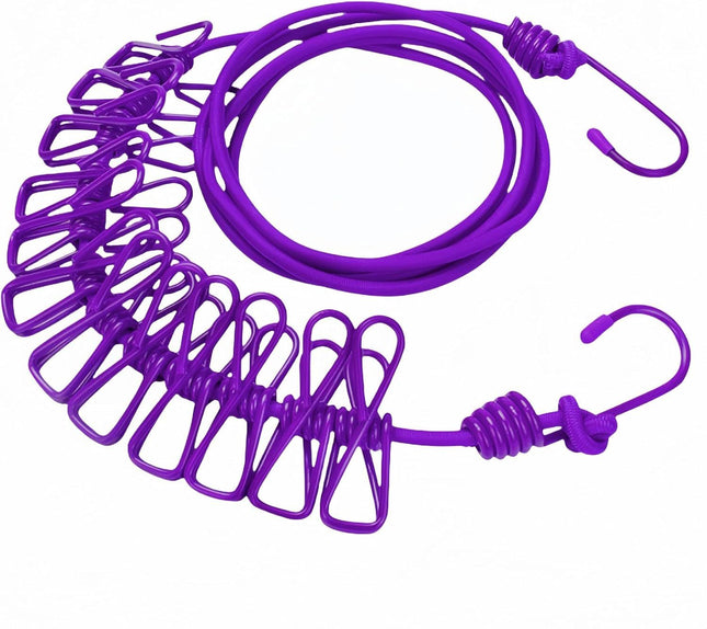 Portable Clothesline with 12 Clips