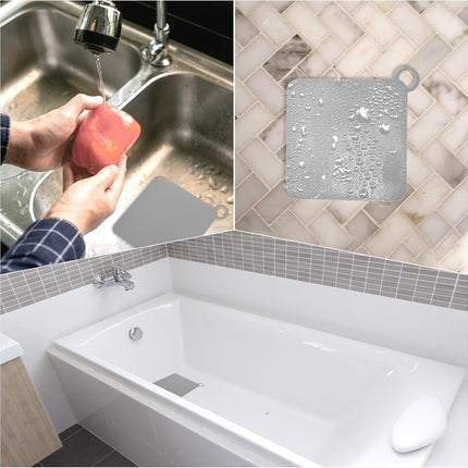 2 Pieces Silicone Tub Stopper Shower Drain Cover Floor Drain Anti-Odor Mat Shower Silica Gel Drain Plugs Bathtub Drain Cover Sewer Deodorization Floor Drain Mat for Kitchen, Bathroom and Laundry