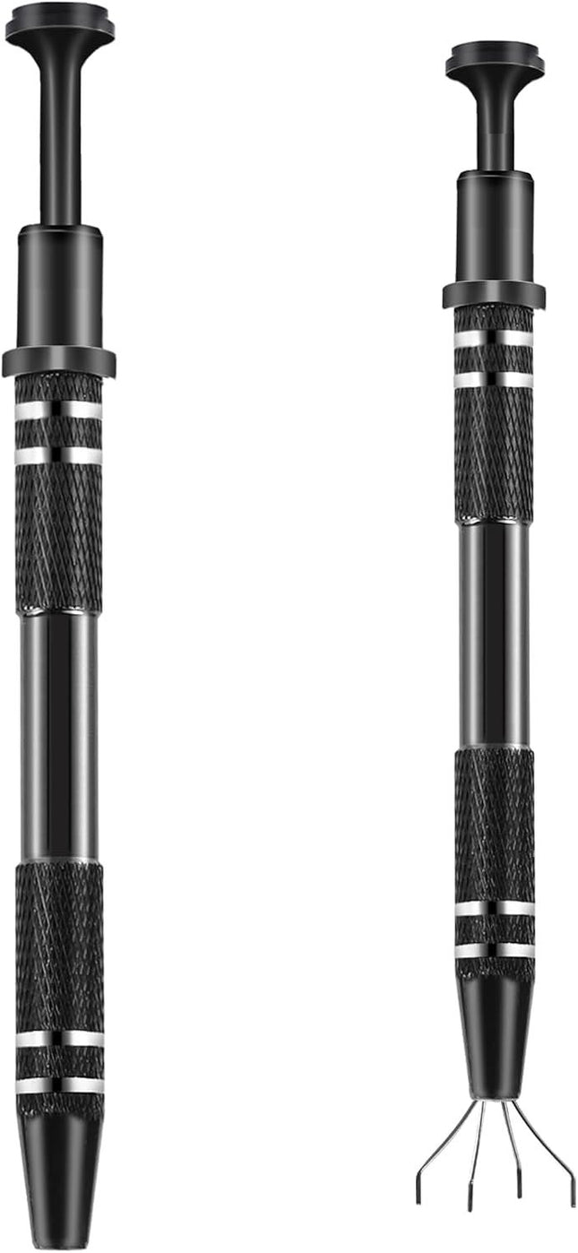 2Pcs 4 Prongs Jeweler's Pick Up Tool Stainless Steel Piercing Ball Grabber 4 Prong Diamond
