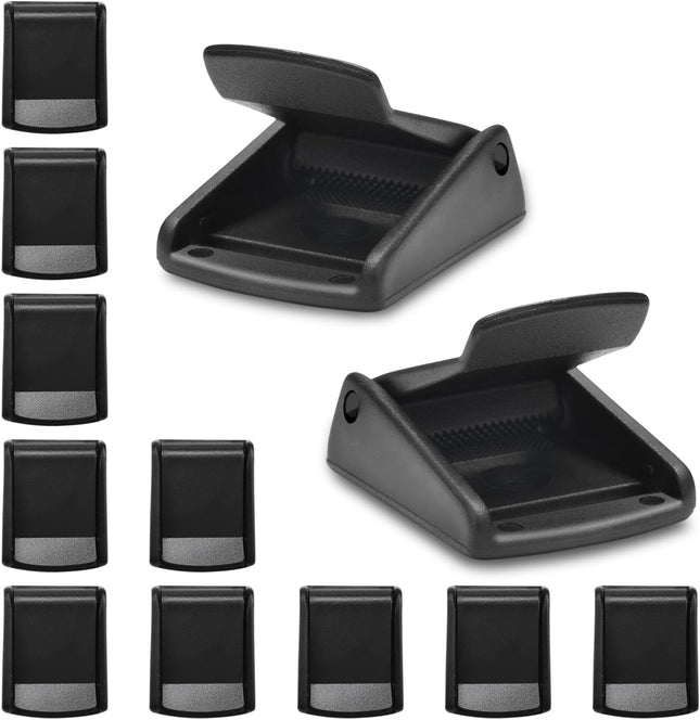 CooBigo 10Pack 1 Inch Black Cam Buckles Plastic Toggle Buckle Clip for Pet Chest Vest Car V1258-DP02-D-59
