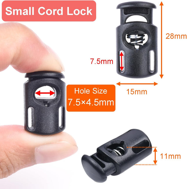 10 PCS Plastic Spring Cord Locks for Drawstring Paracord Toggle Stopper Clasp Elastic Shoeslace – product detail