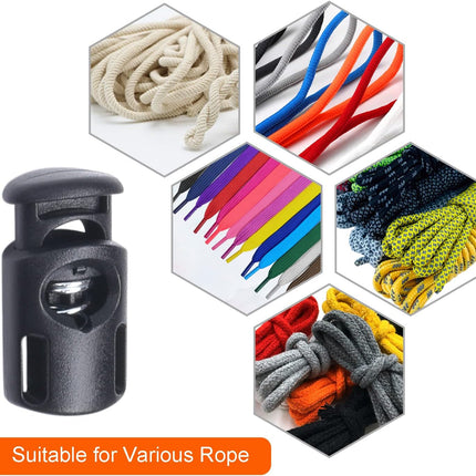 10 PCS Plastic Spring Cord Locks for Drawstring, Paracord Toggle Stopper Clasp Elastic Shoeslace Lock Sweatpants Hoodie String Clips Bungee Swim Goggles Gloves String Lock Replacement
