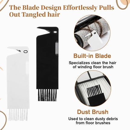 4 PCS Handheld Vacuum Cleaner Brush, Universal Dust Brush, 2 in 1 Vacuum Roller Cleaning Tool for Sweeping Robot