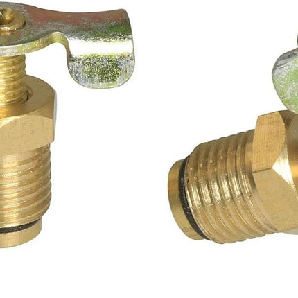 2PCS 1/4 Brass Air Hose Fitting Air Compressor Blowdown Valve NPT Male External Drain Cock Drain Switch With Handle